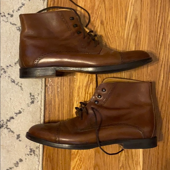 Handmade Spanish Leather Cap Toe Chukka Boots - Picture 3 of 7